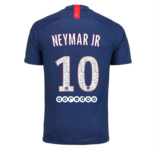 Camiseta Paris Saint Germain NO.10 Neymar JR Primera equipación 2019-2020 Azul